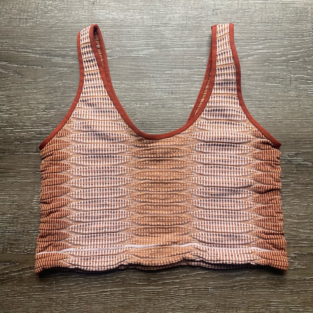 Urban Outfitters Orange Cropped Tank Top Size Small